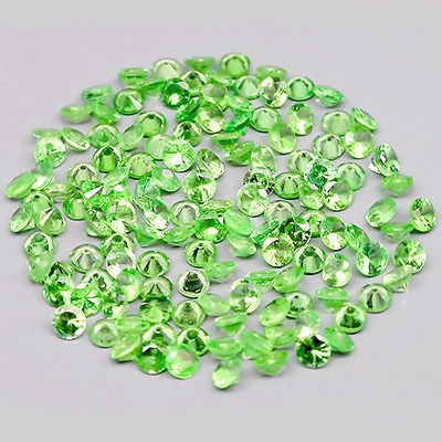 Bild 1 von 1.09 ct. 80 pieces round 1.4 mm Brilliant Cut Tsavorite Garnet Gemstones