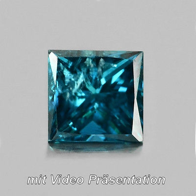 Bild 1 von 0.12 ct. Toller 2.8 x 2.7 mm0.12 ct. Toller 2.8 x 2.7 mm Fancy Blue Diamant, Karree / Prinzess- Cut