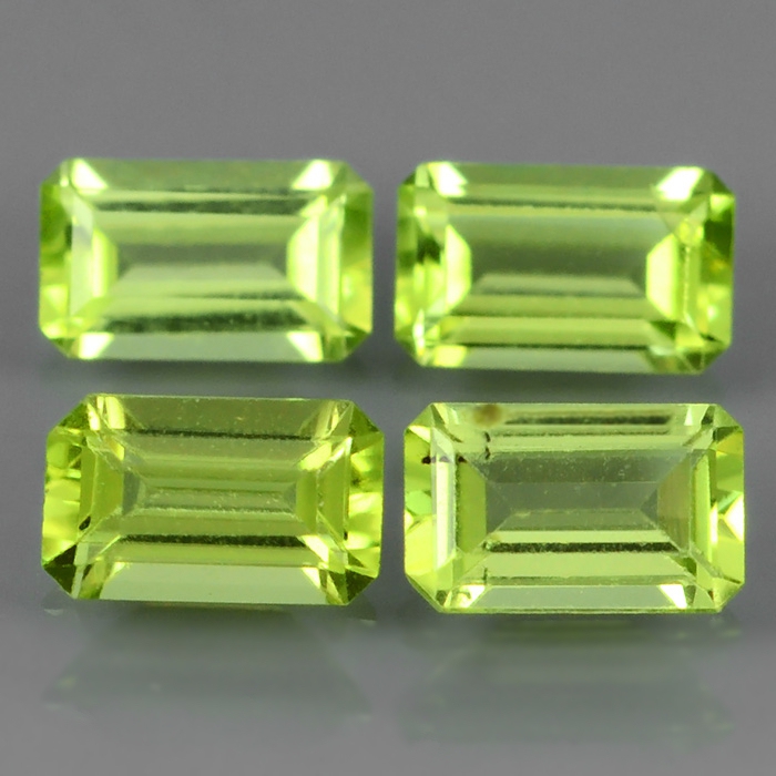 Bild 1 von 1.15 ct 4 pieces fine 5.0 x 3.0 mm Sri Lanka Peridot Gemstones