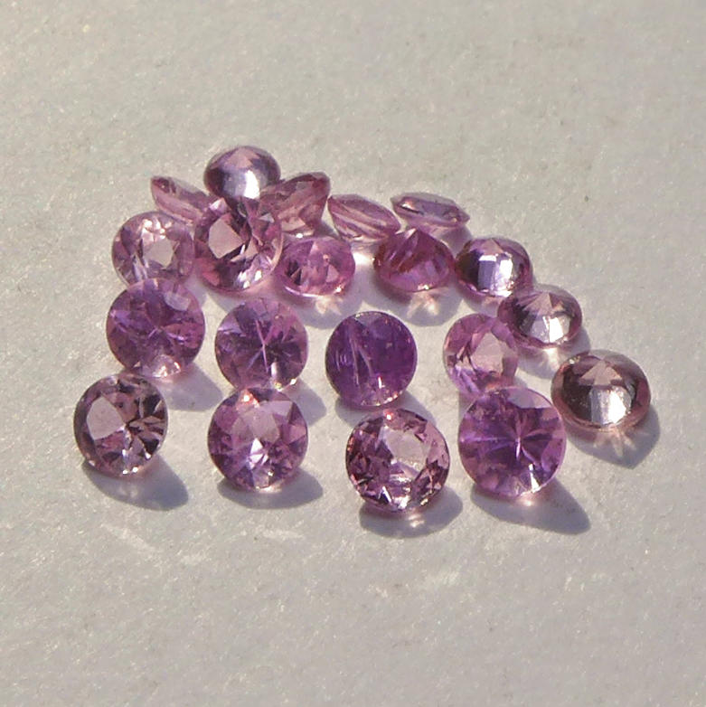 Bild 1 von 1.60 ct. 20 pieces pink round 2.1 bis 2.8 Madagascar Sapphire