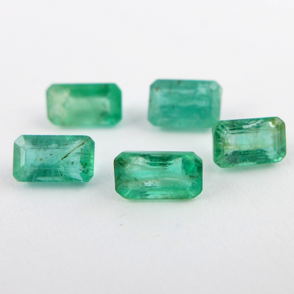Bild 1 von 3.07 ct. 5 pieces natural Columbian Octagon Emerald Gemstones