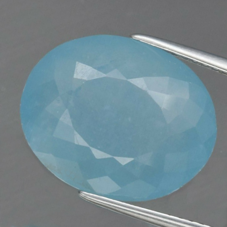 Bild 1 von 8.3 ct. Great oval greenish blue 15.5 x 12.5 mm Aquamarine 