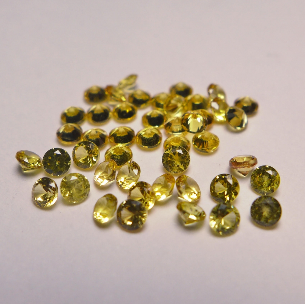 Bild 1 von 3.11 ct. 45 pieces Yellow round  2.2 mm Songea Sapphire