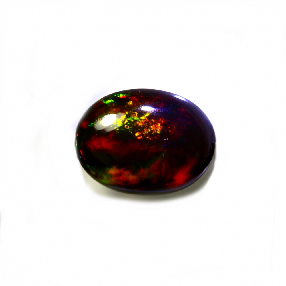 Bild 1 von 1.55 ct. Charming black oval 10 x 8 mm Ethiopian Multi Color Opal