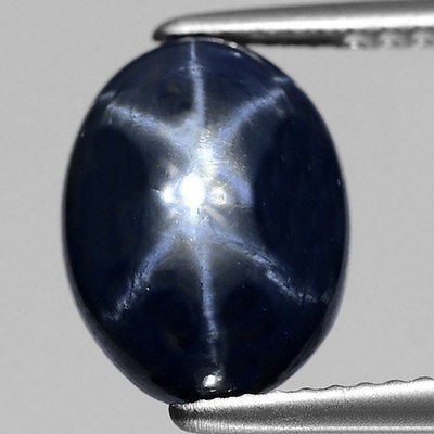 Bild 1 von 6.05 ct  Faszinierender 11.5 x 8.5 mm Blue-Star Sternsaphir mit klasse Stern