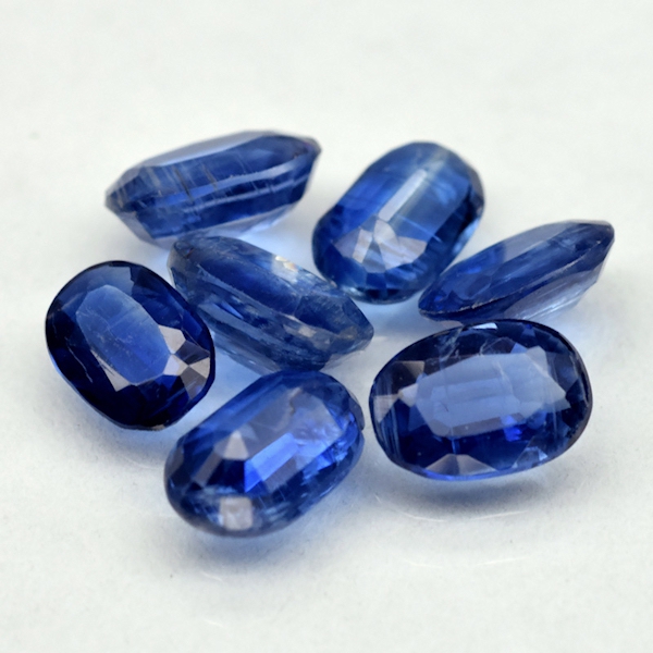 Bild 1 von 4.02 ct. 7 pieces fine oval Cornflower Blue Sri Lanka Kyanite