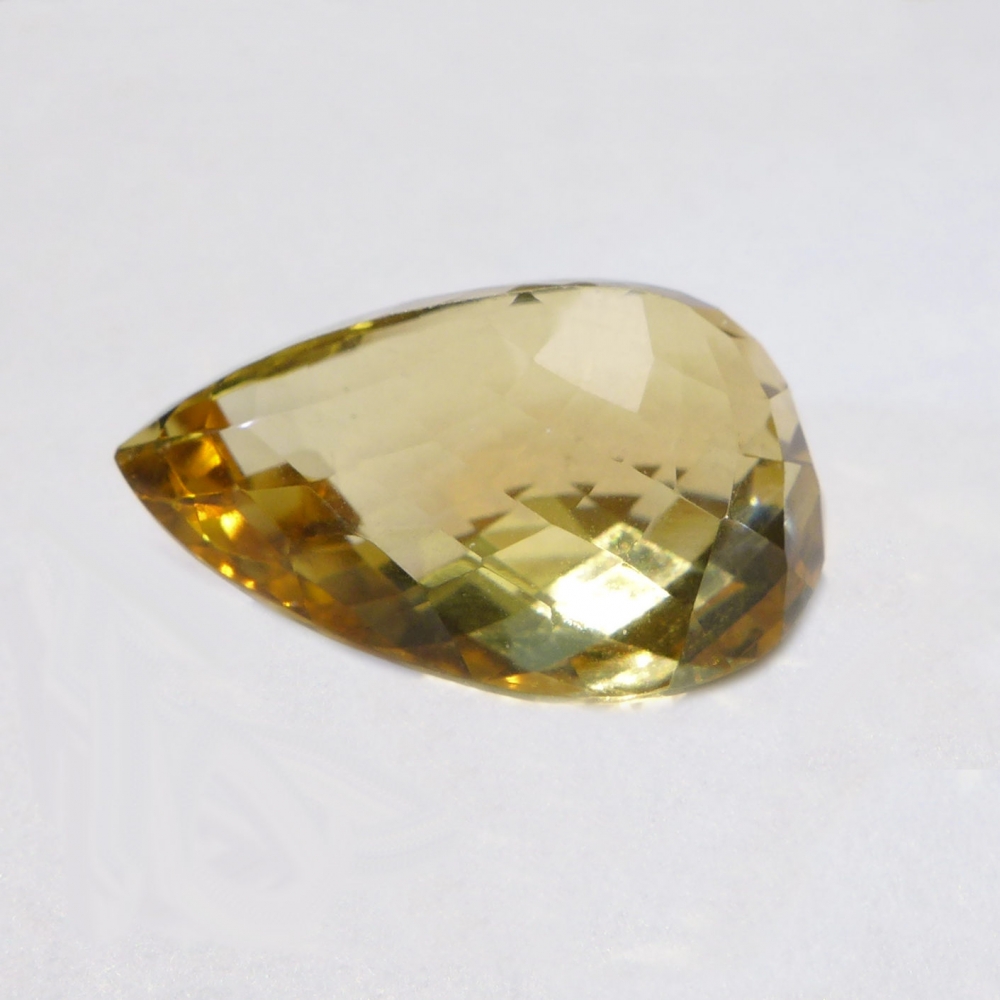 Bild 1 von  28.24  ct VVS! Goldgelber 24 x 16.9 mm Brasilien Citrin Tropfen