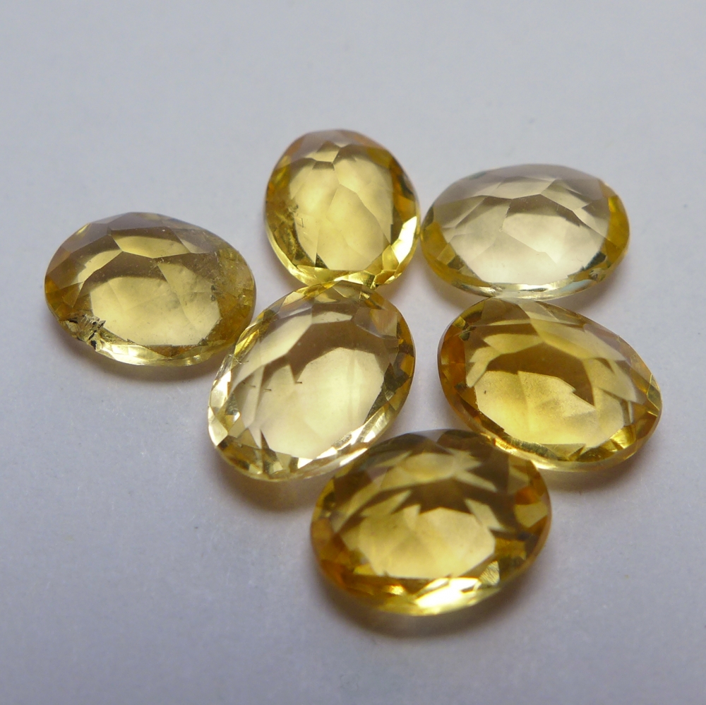 Bild 1 von 7.3 ct. 6 Stück natürliche ovale 8 x 6 mm Brasilien Citrine