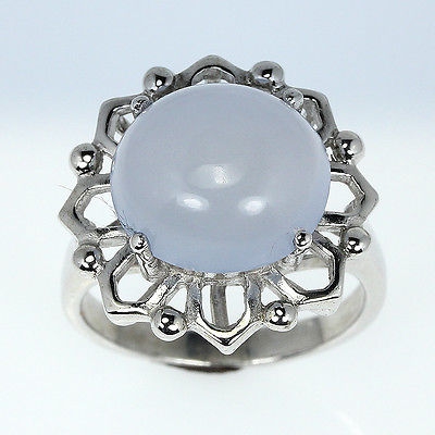Bild 1 von Eleganter 925 Silber Ring mit echtem 10.11 ct. Afrika Chalcedon GR 59
