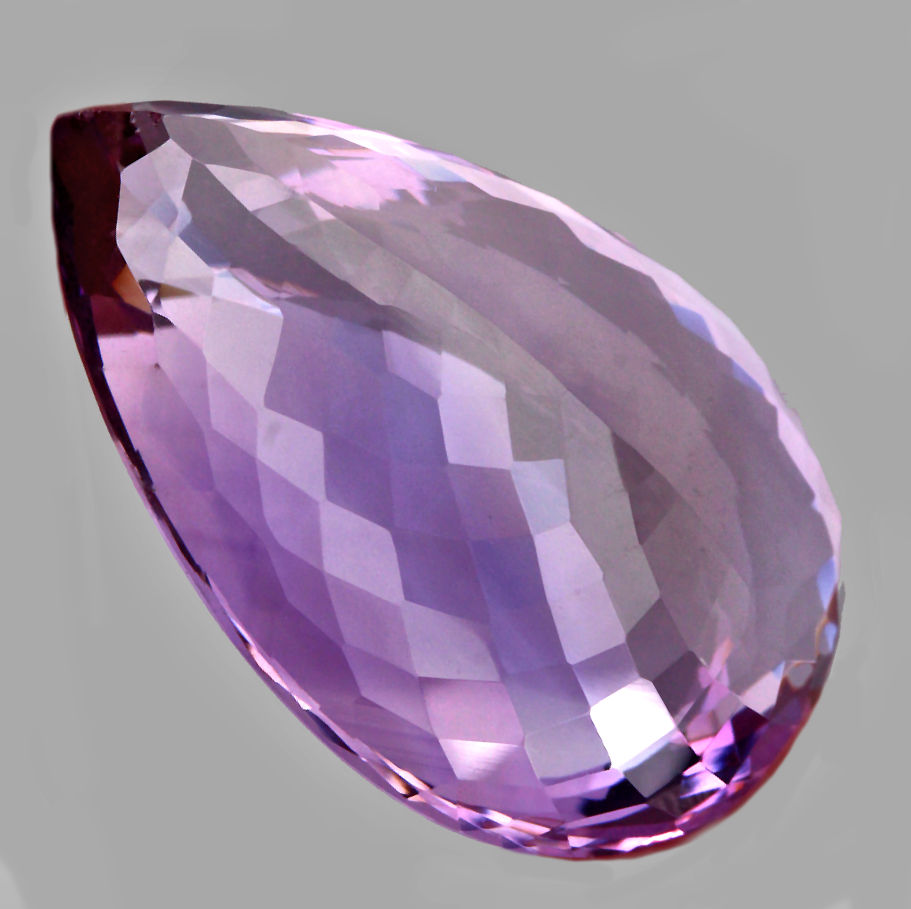 Bild 1 von 51.45 ct  vvs!  Riesiger 32 x 21 mm Uruguay Amethyst Tropfen