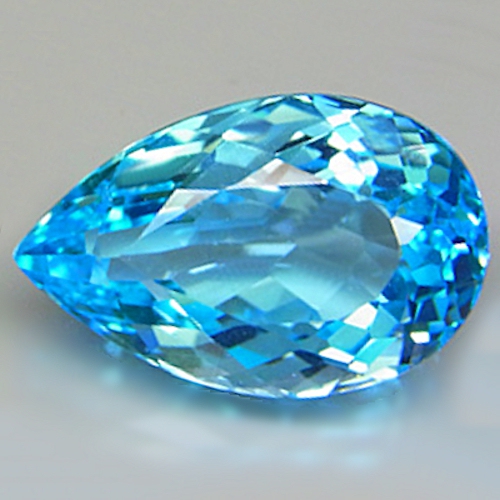 Bild 1 von 14.79 ct. VVS! Toller großer 19.3 x 12.3 mm Brasilien Sky Blue Topas Tropfen