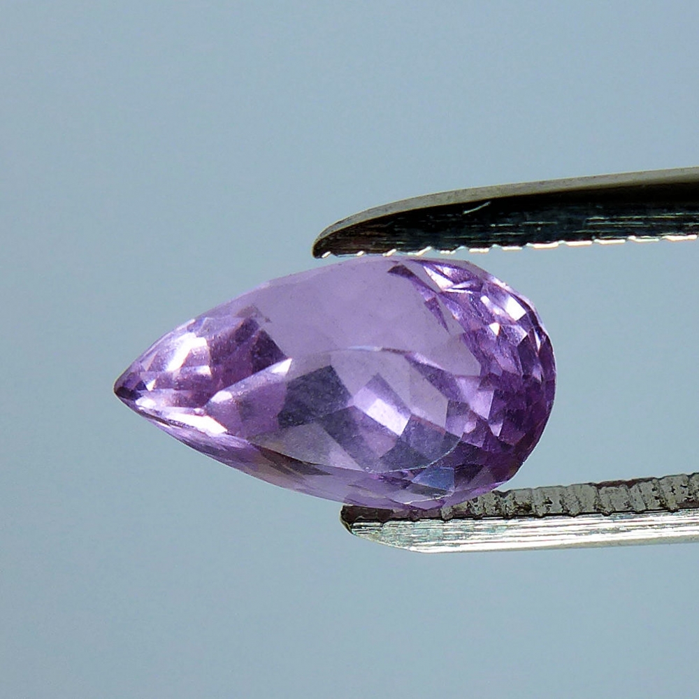 Bild 1 von 4.40 ct si ! Wundervoller unbeh. 12.3 x 7.5 mm Light Pink Afghanistan Kunzit Tropfen