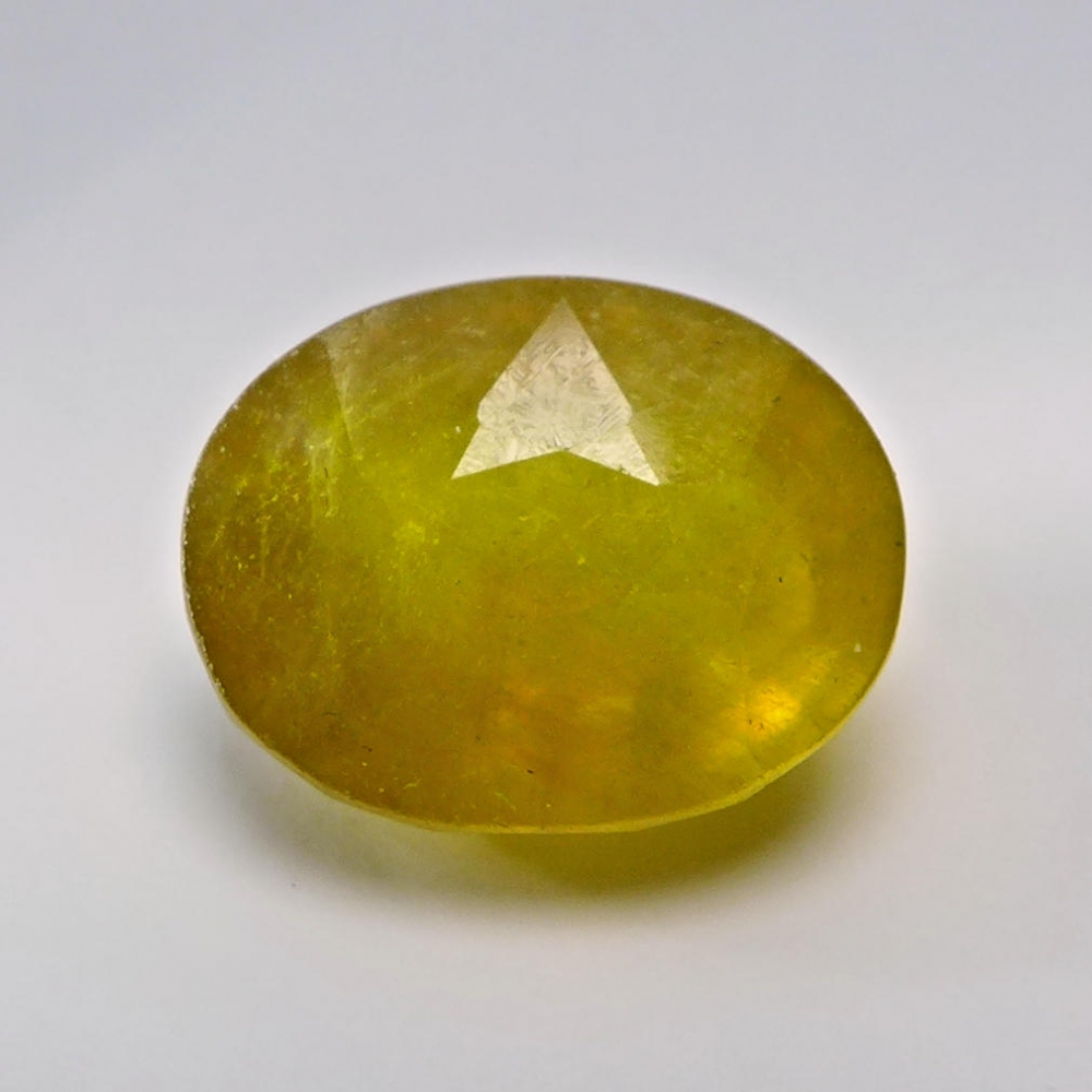 Bild 1 von 9.45 ct. Huge yellow oval 13 x 10.2 mm Songea  Sapphire