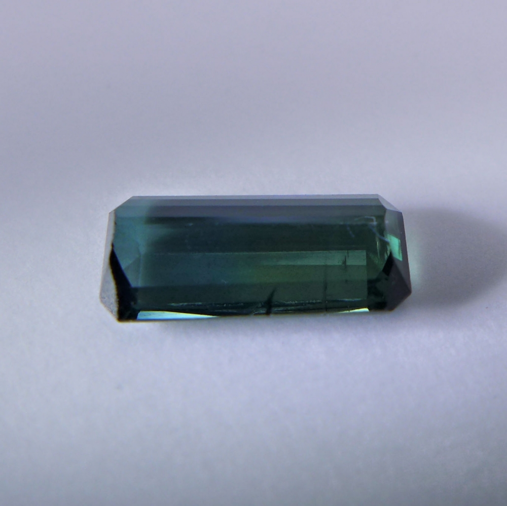 Bild 1 von 1.16 ct. Natürlicher bläulich grüner 9.7 x 4.5 mm Indigolith Turmalin