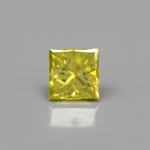 Bild 1 von 0.11 ct. Noble Fancy Yellow 2.6 mm Princess Cut Diamond, SI-1
