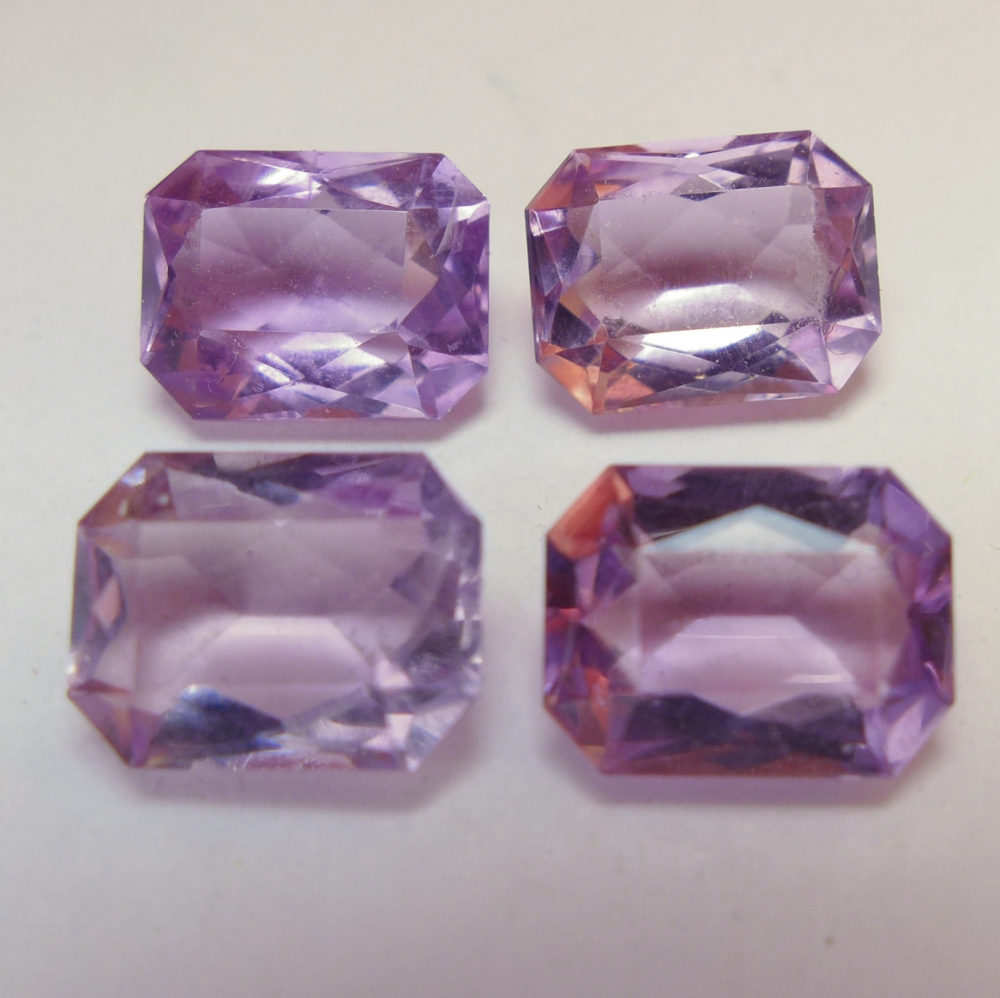 Bild 1 von 7.85 ct. 4 pieces beatiful 9 x 7 mm Bolivia Amethyst Gems