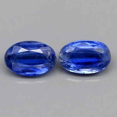 Bild 1 von 1.25 ct  Perfektes Paar ovale Royalblaue Sri Lanka Kyanit Edelsteine
