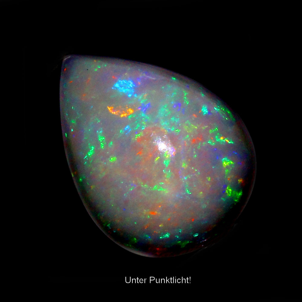 Bild 1 von 8.45 ct. Huge withe 16 x 13 mm Multi-Color Ethiopia Opal Pear
