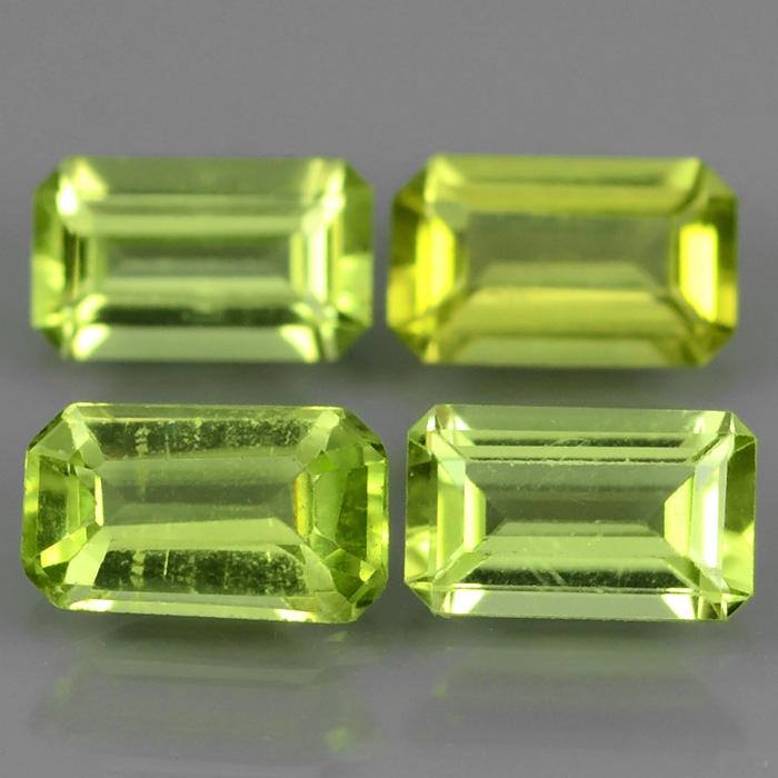 Bild 1 von 1.19 ct 4 pieces fine green Sri Lanka Octagon Peridot Gemstones