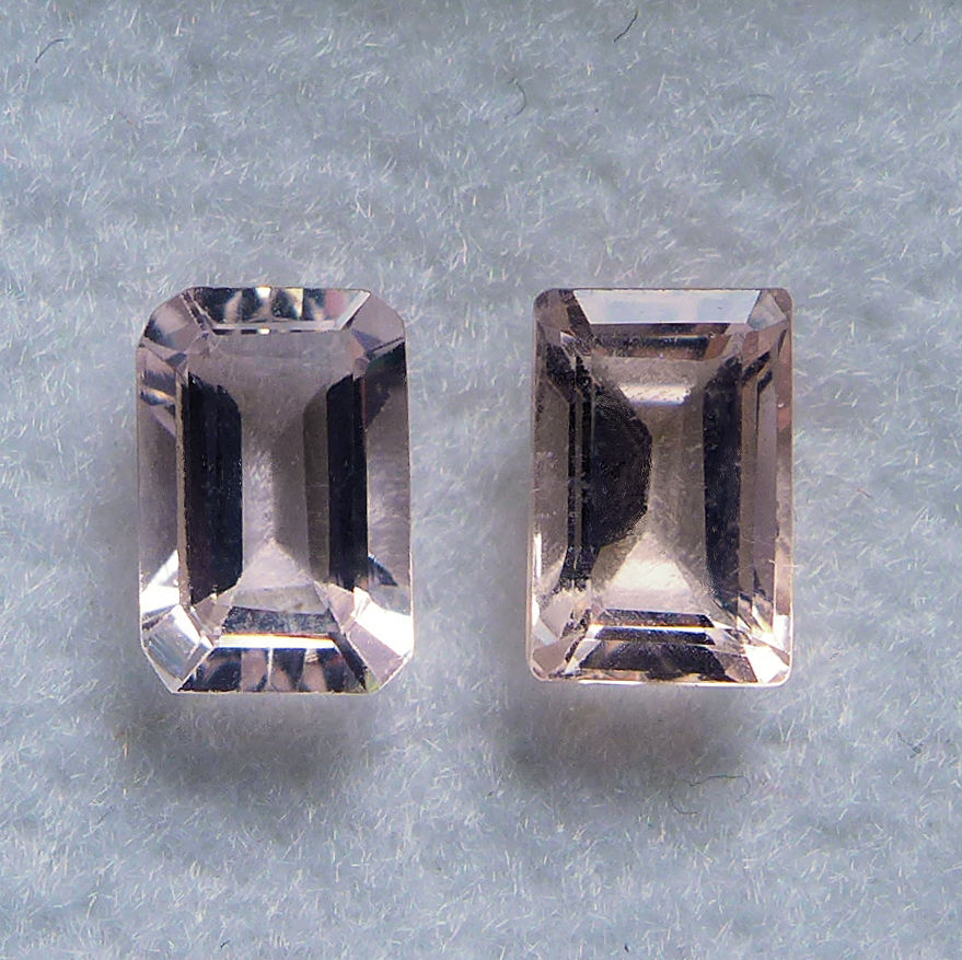 Bild 1 von 1.21 ct. Fine Pair of  6 x 4 mm Madagascar Morganite (Pink Emerald)