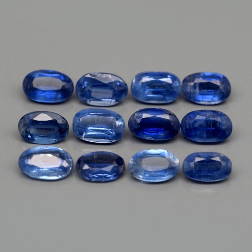 Bild 1 von 4.04 ct. 12 pieces oval unheated. blue ca 5 x 3 mm Sri Lanka Kyanite