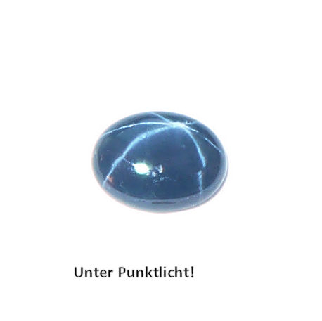Bild 1 von 3.50 ct . Beatiful oval 10.6 x 8 mm Deep Blue 6 Rays Star Sapphire