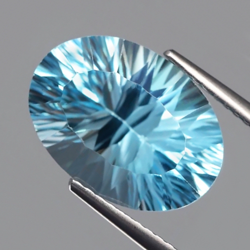 Bild 1 von 7.65 ct. VVS!  Exzellenter ovaler 14 x 10 mm Brasilien Topas