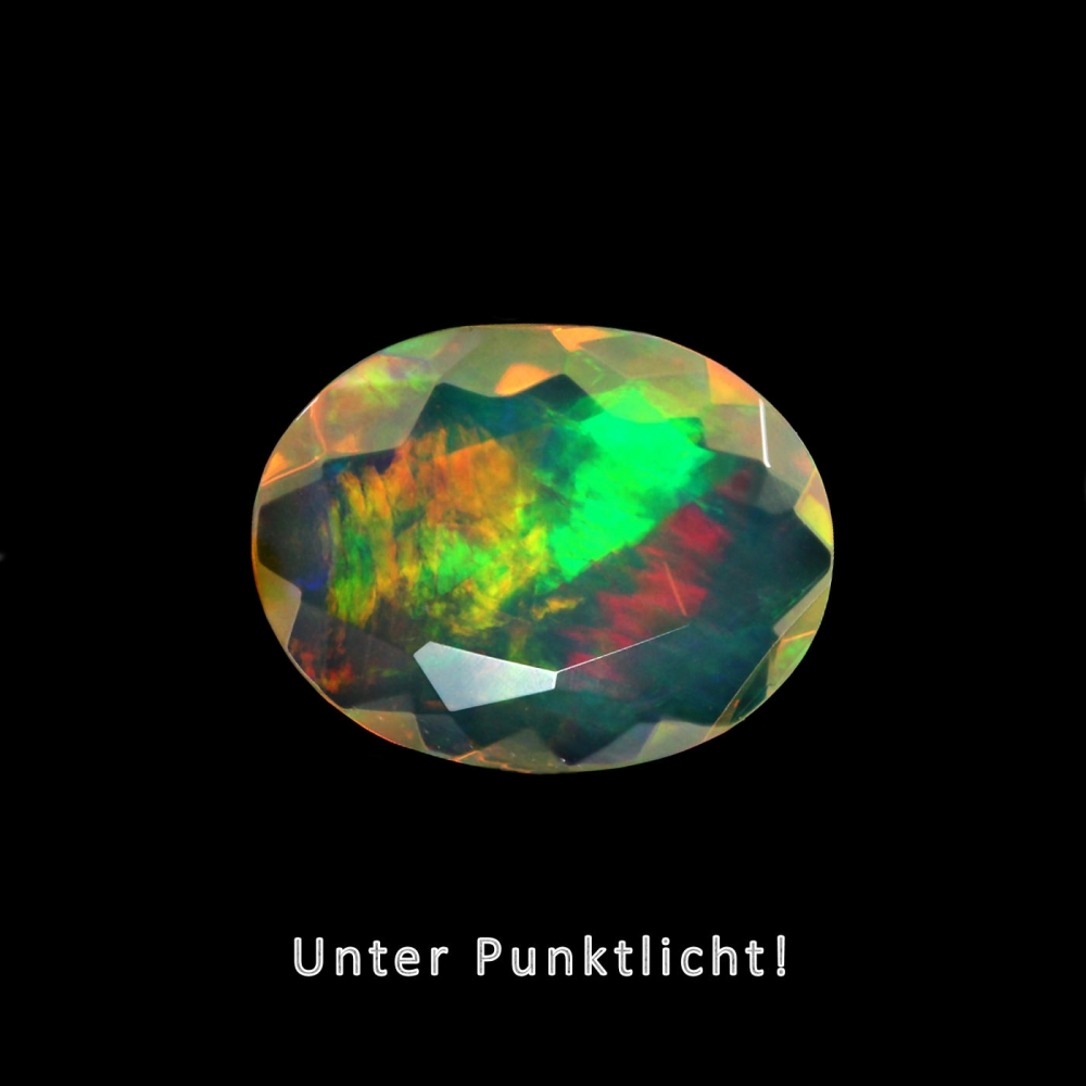 Bild 1 von 1.21 ct. Amazing faceted oval 10 x 7.7mm Multi-Color Ethiopia Opal