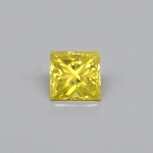 Bild 1 von 0.10 ct. Excellent 2.5 mm Fancy Yellow Princess Cut Diamond, SI-1