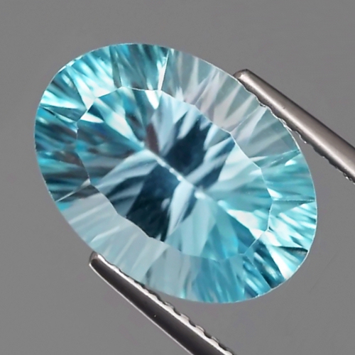 Bild 1 von 6.73 ct. VVS! Ovaler 14 x 10 mm Brasilien Sky Blue Topas