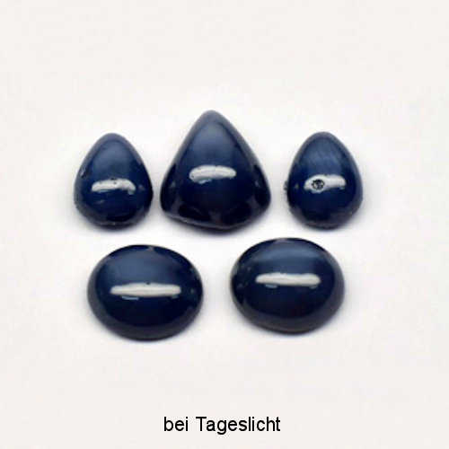 Bild 1 von 7.01 ct  Schnes Mix mit 5 Stück dunkelblauen Blue Star Sternsaphiren