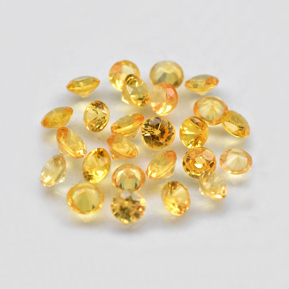 Bild 1 von 2.12 ct. 25 pieces round yellow 2.0 - 2.7 mm Brilliant-Cut Sapphires Madagascar