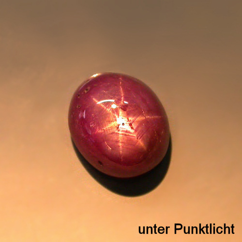 Bild 1 von 1.48 ct Noble natural oval 6.8 x 5.8 mm Mozambique Star Ruby
