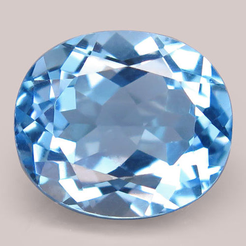 Bild 1 von 11.55 ct. VVS ! Schöner ovaler 14 x 12 mm Brasilien Sky Blue Topas