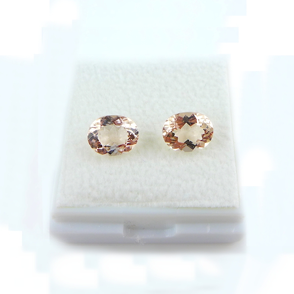 Bild 1 von  1.62 ct. Glamorous couple 7 x 5.5 mm Madagascar Morganite (Pink Emerald)