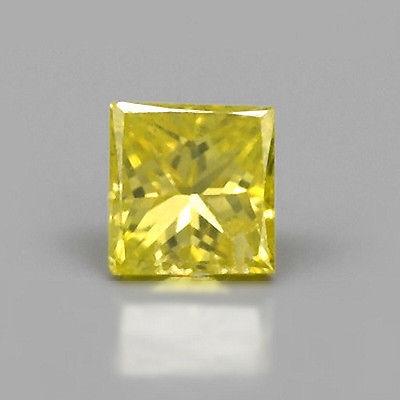 Bild 1 von 0.13 ct  Wunderschöner gelber 2.8 mm Prinzess Schliff Diamant aus Afrika