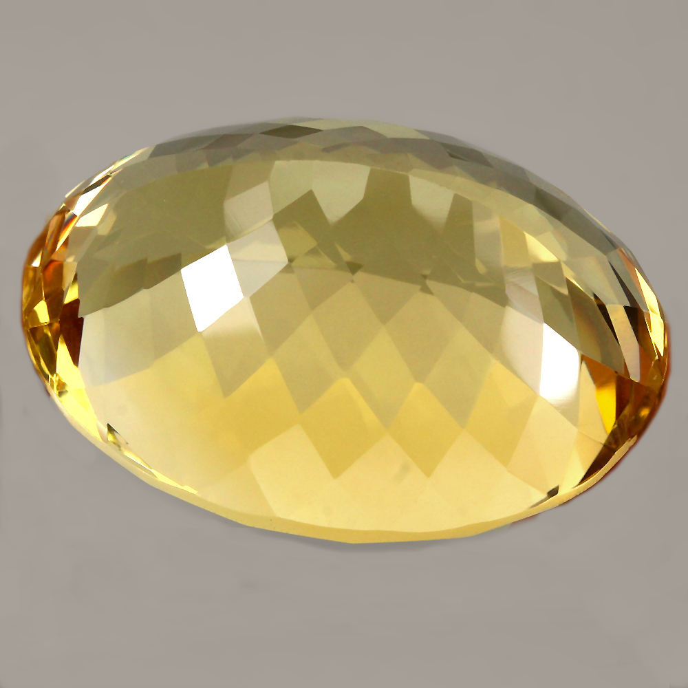 Bild 1 von 64.5 ct. Riesiger augenreiner ovaler 30 x 22 mm Brasilien Citrin