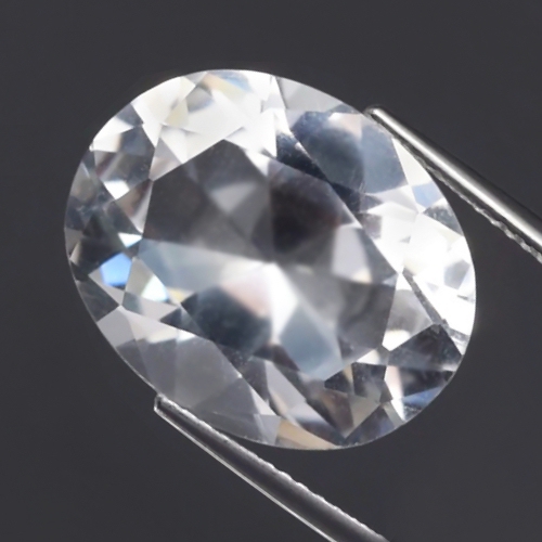 Bild 1 von 12.42 ct. VS! Big oval Diamond White 17.8 x 14.3 mm Brazil Quartz 