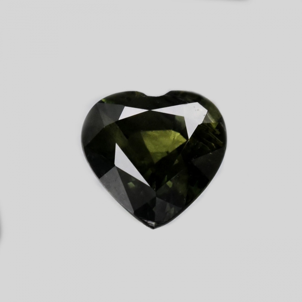 Bild 1 von 1.21 ct. Green 6.2 x 6 mm Sapphire Heart