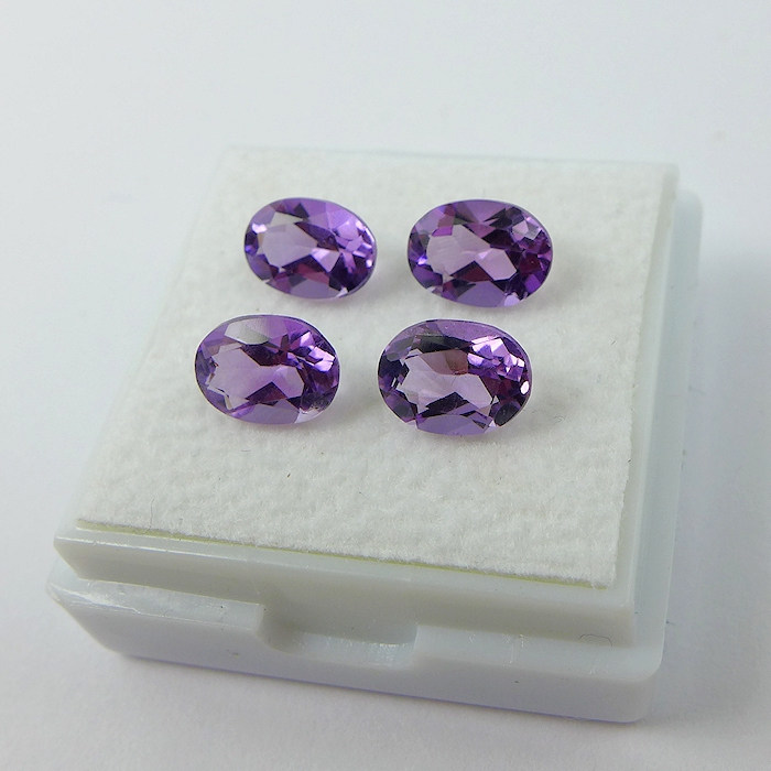 Bild 1 von 2.91 ct 4 pieces fine oval light violet Brazil Amethyst gemstones