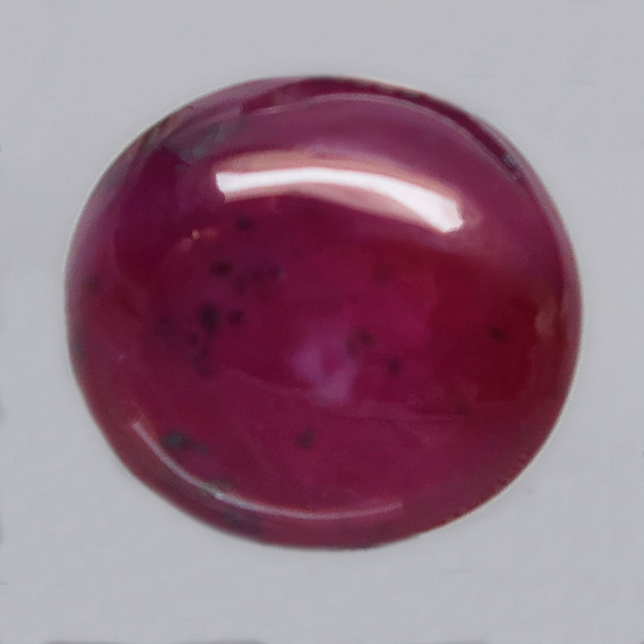 Bild 1 von 12.66 ct. Big oval 12.6 x 11..6 mm Tansania Cabochon Ruby