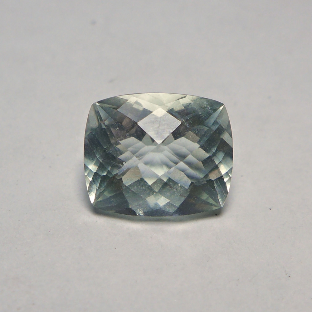 Bild 1 von 4.55 ct. VS. Green 11.5 x 9.5 mm Brasilia Cushion Amethyst/Prasiolith