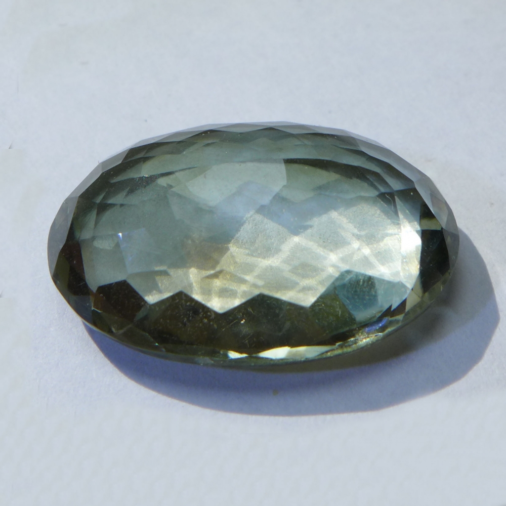 Bild 1 von 21.98 ct  VVS!  Schöner ovaler 23.6 x 16.5 mm Brasilien Amethyst / Prasiolith