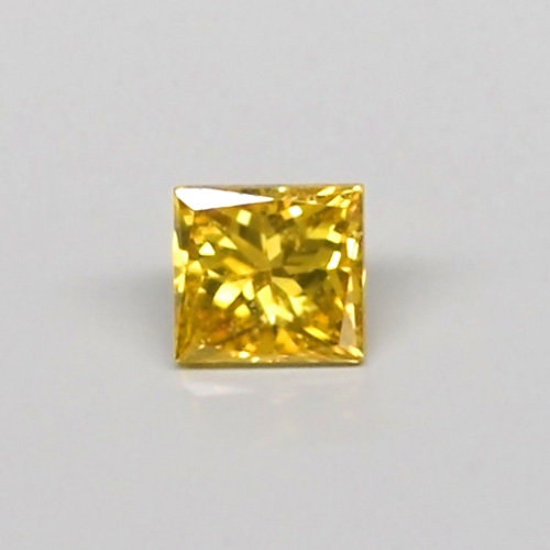 Bild 1 von 0.11 ct. Beautiful 2.5 mm Fancy Yellow Princess Cut Diamond, SI-1
