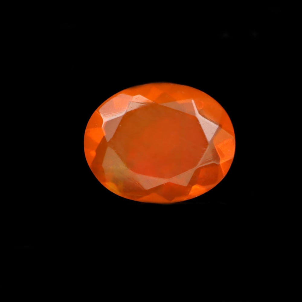 Bild 1 von 1.71 ct. Orange red facett. oval 9.5 x 8 mm Mexico Fire Opal