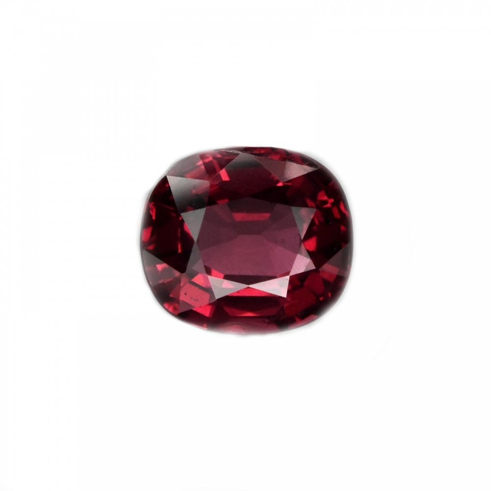 Bild 1 von 1.51 ct. Feiner rot violetter  7 x 6 mm Cushion Rhodolith Granat 