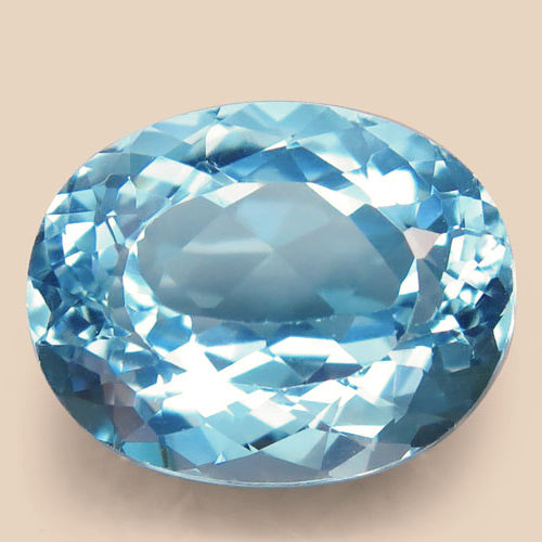Bild 1 von 17.90 ct. VVS ! Feiner ovaler 17.4 x 13.6 mm Brasilien Sky Blue Topas