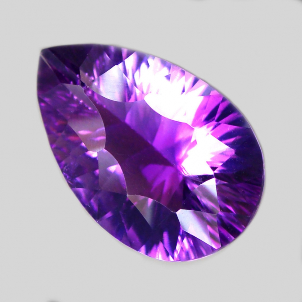 Bild 1 von 12.23 ct. Purple 21.6 x 14.2 mm Pear Facet  Amethyst