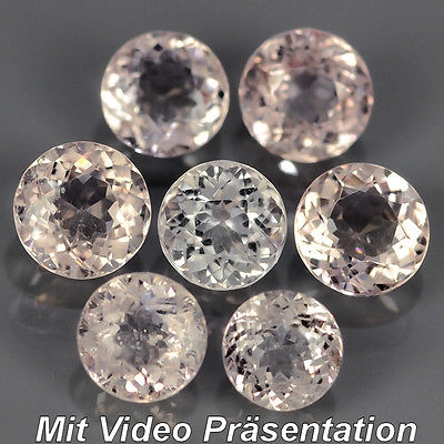 Bild 1 von 3.19 ct. 7 Stück schöne runde 4.5 bis 5.0mm  Morganit (Pink Smaragd) Edelsteine