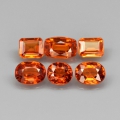 2.01 ct Set of 6 pcs Orange Namibia Spessartin garnet Gemstones